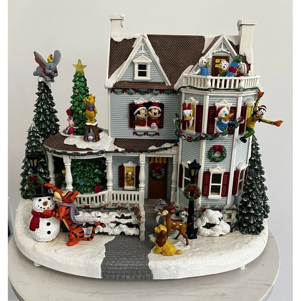 Disney Christmas Village‎ Animated Holiday House Lights Music Mickey And Friends